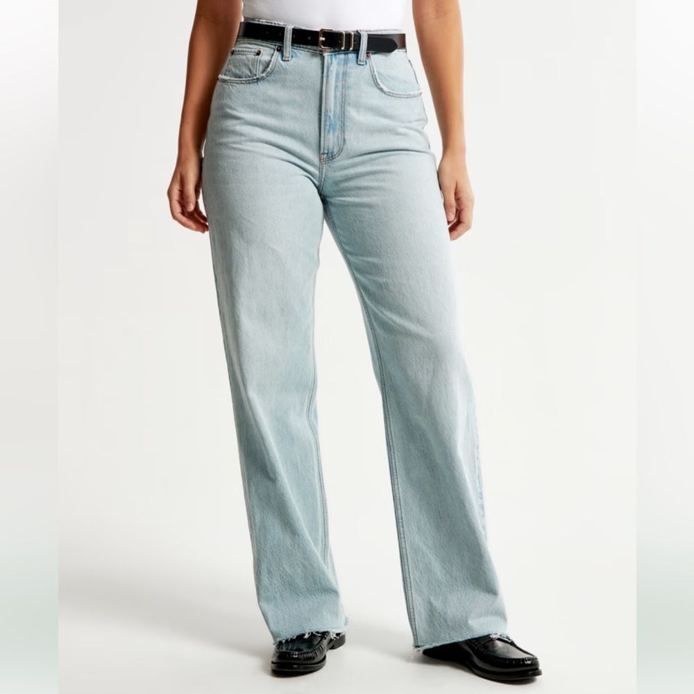 Abercrombie high rise loose curve love jeans